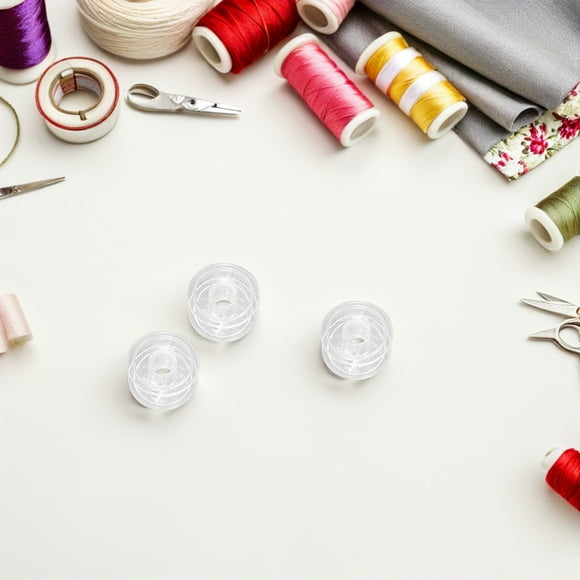 unbranded 10Ud Bobinas Transparentes De Plástico Para Máquinas De Coser Domésticas Duraderas Y Compatibles