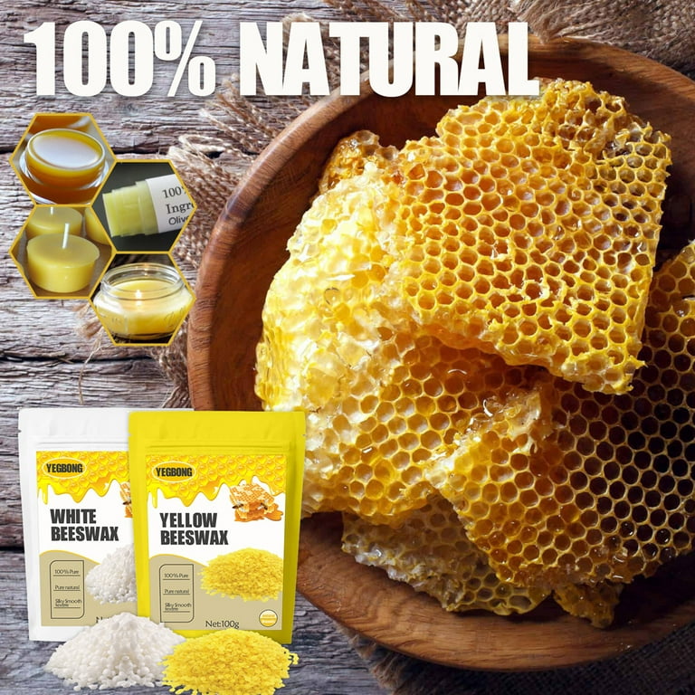Beeswax Pellets 100% Pure and Natural Beeswax Pastilles for DIY