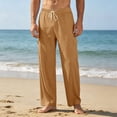 thumbnail image 2 of Kureaily Summer Lightweight Casual Pants With Multiple Pockets Solid Color Comfortable Breathable Loose Fit Straight Leg Trousers For Outdoor Travel Hiking Everyday Wear Cargo Pants,Large/(Bronze), 2 of 5