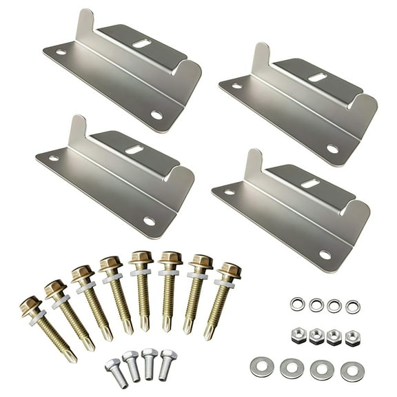 4 Pcs Z-Type Aluminum Solar Panel Mounting Bracket for RV, Boat, and Off-Grid Roofs