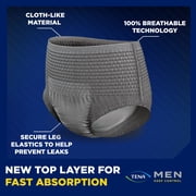 TENA Men Adult Incontinence Underwear Maximum, XXLarge, 56 count (Waist size 55in-66in)