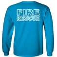 thumbnail image 2 of Fire Rescue Long Sleeve T-Shirt Fire Department Duty Firefighter Adult Unisex, 2 of 4