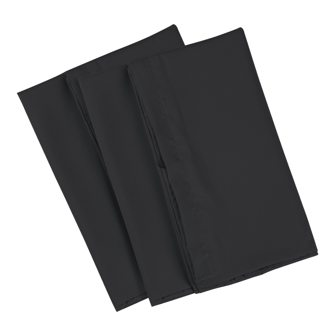 Unique Bargains 2-Piece 1800D Microfiber Solid Pillowcases Black King