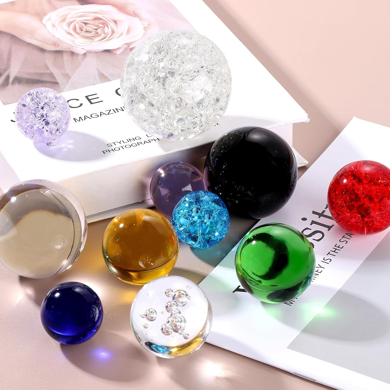 Boule De Cristal Quartz K9 – 40 Mm – Base Incluse – Décoration Feng Shui, Méditation, Divination – Idée Cadeau