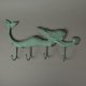 thumbnail image 4 of Things2Die4 Gancho de pared de sirena nadadora de metal verde costero Things2Die4 HX31080, 4 of 4