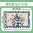 thumbnail image 2 of 6Pcs Classical Chinese Vase Table Cloths 17.7x11.8 Inch Rectangle Floral Patten Table Placemats for Dining Table Decor Seasonal Spring Summer Polyester Washable Table Mats for Party Kitchen DIY, 2 of 8