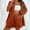 Orange cheap stuff under 5 dollars, variant on Linen Set for Women Shorts Sets 2 Piece Outfit Button Down Short Sleeve Shirts Drawstring Shorts Ladies Matching Lounge Set