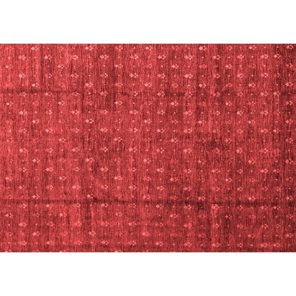 Ahgly Company Indoor Rectangle Abstract Red Modern Area Rugs, 2' x 4'