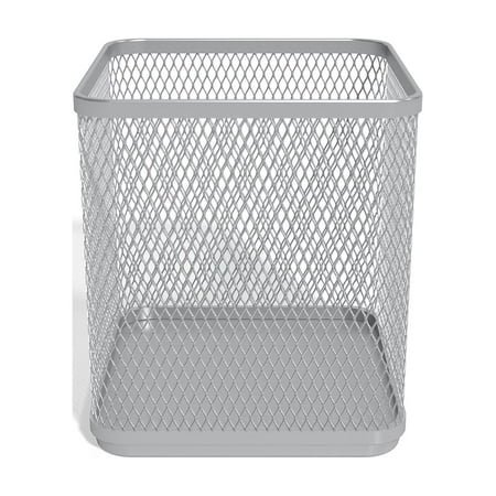 UPC: 0718103359672 | TRU RED Stackable Wire Mesh Pencil Holder Silver TR57576-CC