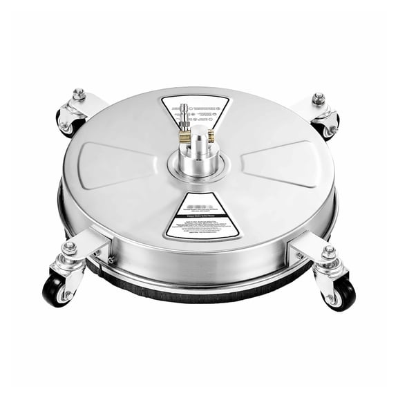 16.5" Pressure Washer Surface Cleaner - 4000 PSI Stainless Steel - 4 Wheel Rotary Cleaner for Driveways, Patios, Decks