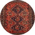thumbnail image 1 of Ahgly Tapis d'Intérieur Rond Traditionnel Lavable en Machine Marron Châtaigne, 3 Pieds Rond, 1 of 7