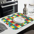 thumbnail image 3 of Pioneer Flower Floral Print Pattern Kitchen Dish Drying Mat 1 Pack, Ultra Absorbent Microfiber Drainer Mat, 16"x18", 3 of 6