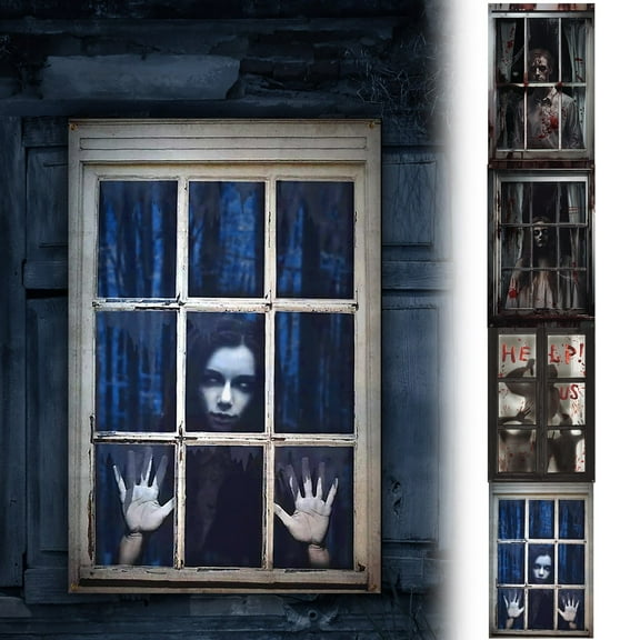 Fwttom Halloween Horror Decor, Spooky Halloween Decorations Horror Tapestry & Scary Background Cloth, Halloween Backdrop Hanging Cloth for Holiday Party Indoor/Outdoor Decor