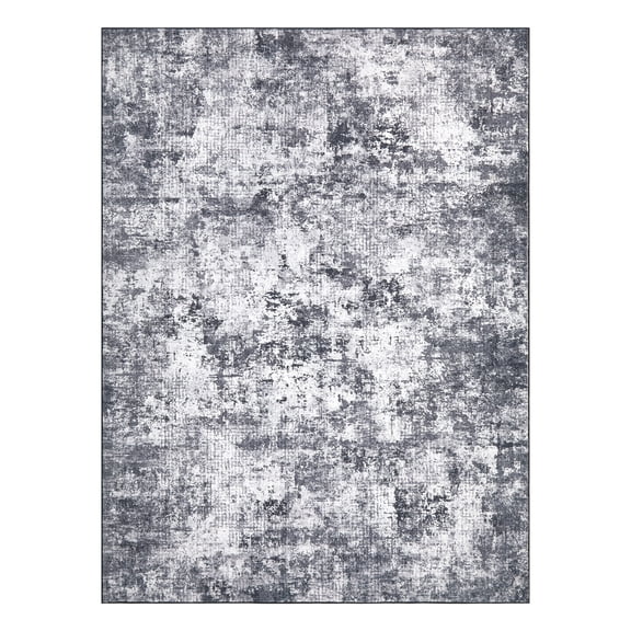 Modern Abstract Area Rug - Washable, mark Resistant, Easy Care Carpet - Soft Vintage Mat for Living Room, Bedroom, Dining, Farmhouse, Office - Neutral Decor