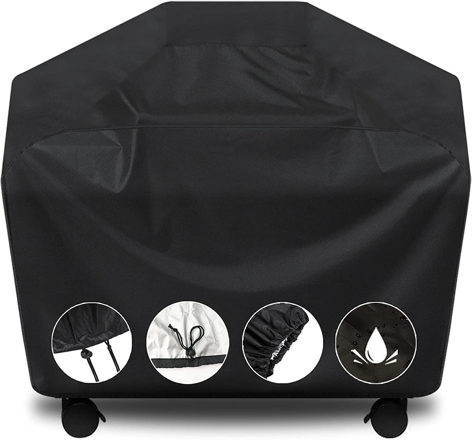 Heavy Duty All-Season Grill Cover – Waterproof, Windproof & UV Protected For Outdoor BBQs, 68" X 24" X 48"