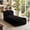 Black, variant on Ovios Chaise Lounge Chair Indoor with Ottoman, 59"L High-Density Foam Cloud Floor Sofa Chair, Black