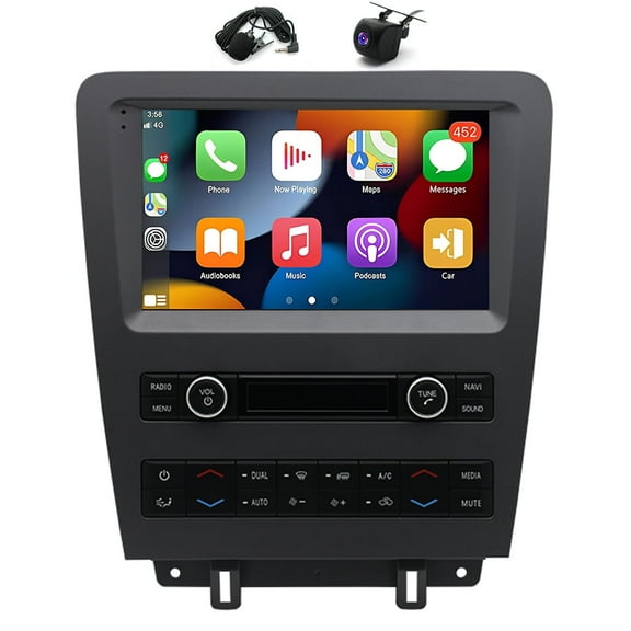 9inch 5G WiFi Car Stereo Radio for Ford Mustang 2010-2014, Upgrade Car Radio with Wireless Carplay &Android Auto, Mirror Link, Bluetooth, GPS Navigation DSP &SWC