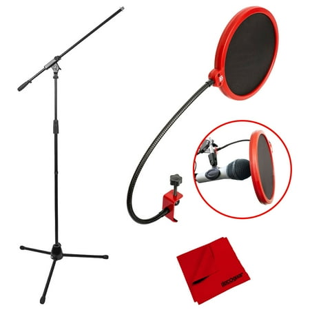 Deco Mount Pro Tripod Microphone Stand with Boom Arm and Pop Filter