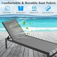 thumbnail image 6 of Gymax Patio Chaise Lounge Outdoor Adjustable Lounge Chair W/ 6-Position Backrest Grey, 6 of 8