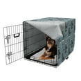 thumbnail image 2 of Cartoon Dog Crate Cover, Super Hero Typography Funny Bears in Costume Comic Strip, Easy to Use Pet Kennel Cover Small Dogs Puppies Kittens, 7 Sizes, Slate Blue and Charcoal Grey, by Ambesonne, 2 of 6