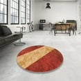 thumbnail image 4 of Ahgly Company Machine Washable Indoor Round Transitional Orange Area Rugs, 7' Round, 4 of 7