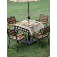 thumbnail image 3 of Easter Gnomes Outdoor Tablecloth - 60x60 Inch Square Dining Table Cover, Eggs Bunny Spring Daisy Flower Vintage Plaid Waterproof Outdoor Table Cloth with Umbrella Hole & Zipper for Picnic/Patio/Party, 3 of 7