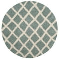 thumbnail image 4 of SAFAVIEH Layla Geometric Plush Shag Area Rug, Seafoam/Ivory, 8' x 10', 4 of 9