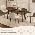 thumbnail image 6 of 63.2'' Dining Table Set,Modern Kitchen Table with 4 Upholstered Chairs,5 Piece Table Set for Dining Room,Apartment, 6 of 7