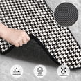 thumbnail image 2 of Daiia Houndstooth Black And White Printed Car Floor Mats Set of 4, Durable Non Slip Auto Floor Carpet, Car Interior Carpets Proof Foot Pads Anti-Slip Cushion Automoetive Accessories, 2 of 6