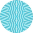 thumbnail image 1 of Ahgly Company Machine Washable Indoor Round Transitional Blue Diamond Blue Area Rugs, 8' Round, 1 of 7