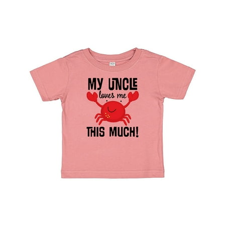 

Inktastic Uncle Loves Me Childs Crab Gift Baby Boy or Baby Girl T-Shirt
