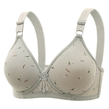 PEASKJP Womens Bras Comfortable Women s Lace Bra Underwire Balconette Unlined Demi Sheer Plus Size (Grey 42)