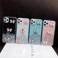 thumbnail image 5 of for iPhone Case,3D Butterfly Crystal Glitter Sparkle Sparkly Silicone Soft Shockproof Phone Case (Clear,iPhone 15 Pro), 5 of 6