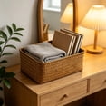 thumbnail image 5 of Woven Storage Basket for Desktop and Home Organization | Handwoven Wicker Storage Bin for Clutter Management and Decor, 5 of 5