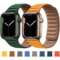 thumbnail image 3 of Correa de eslabones de cuero para Apple Watch Band 44 mm 40 mm 45 mm 41 mm 38 mm 42 mm Pulsera de bucle magnético original para iWatch Serie 3 5 4 6 SE 7 Correas de reloj WD.WDQZL Hogar, 3 of 7