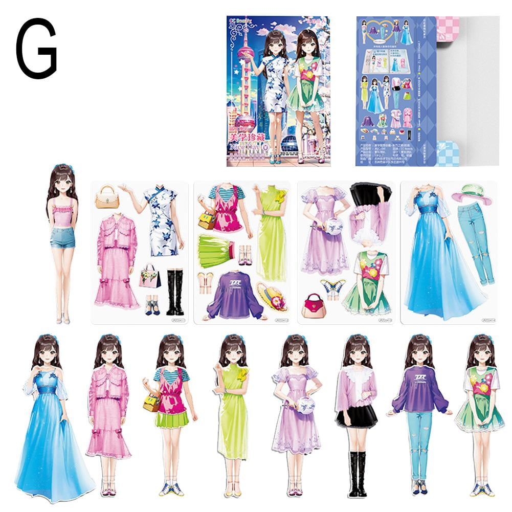 Magnetic Paper Dolls Dress Up For Girls Pretend Play Toy Travel Playset N1O8 Walmart