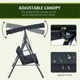 thumbnail image 7 of Resenkos 3 Seat Outdoor Porch Swing Seat, Patio Swing Chair, Waterproof Anti-UV Heavy Duty Rip Proof Garden Hammock, Garden Furniture Outdoors, Black, 7 of 7