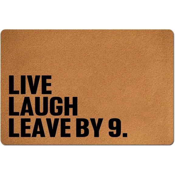 Live Laugh Leave by 9 Mats for Front Door Entry Front Porch Doormat Non-Slip Carpet Rugs Floor Mat Decorative for Home Bathroom Kitchen Indoor 18x30 Inch