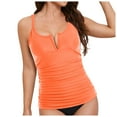 thumbnail image 5 of vigerkar Tankini Tops for Women Swimwear Top Only Tummy Control Bathing Suit Top 2025 No Bottom Orange, XL, 5 of 9