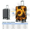 thumbnail image 2 of Luggage Cover Anti Scratch, Vibrant Sunflower Blooms Elastic Suitcase Protector Fits 18-32 Inch Luggage, 2 of 2