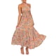 thumbnail image 4 of Txlixc Vestido de mujer con cuello halter, estampado de flores, sin mangas, sin espalda, dobladillo con volantes, vestido largo Txlixc  Casual, 4 of 7