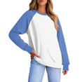 thumbnail image 2 of kytmyeq Women's Casual Fashion Printed Long Sleeve Raglan Sleeve O-Neck Pullover Top Blouse, 2 of 6