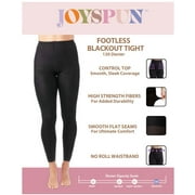 Joyspun Womens Footless Blackout Tights, 2-Pack, Sizes S-3XL