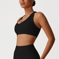 thumbnail image 7 of Bosfbaoi Women's Heart Cutout Crisscross Back Sports Bra, Medium Support Seamless Workout Bra, Breathable Moisture Wicking Gym Top for Yoga Running, 7 of 7