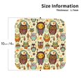thumbnail image 2 of Vsdgher Cute Owls Print Leather Coasters for Drinks, Durable Drink Coasters 4 Set for Tabletop Protection, Luxurious Home Décor and Housewarming Gift-Square, 2 of 6