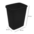thumbnail image 3 of Bote Papelero Plastic Trends Rectangular 20lts Negro, 3 of 7