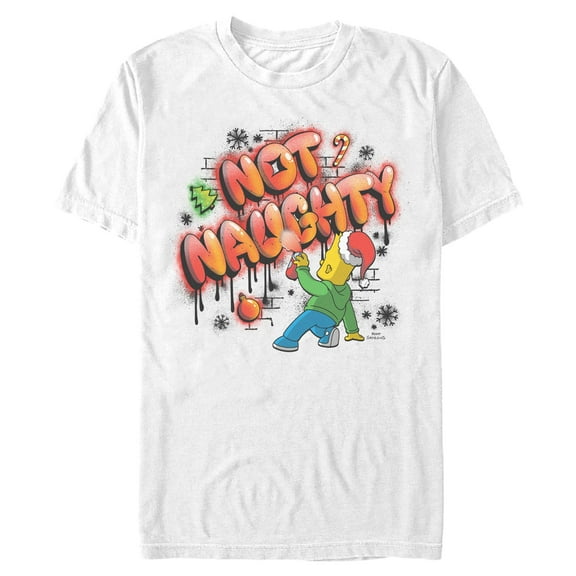 Mens The Simpsons Bart Holiday Grafitti T Shirt