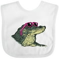 thumbnail image 3 of Inktastic Sunny Gator in Pink Sunglasses Boys or Girls Baby Bib, 3 of 4