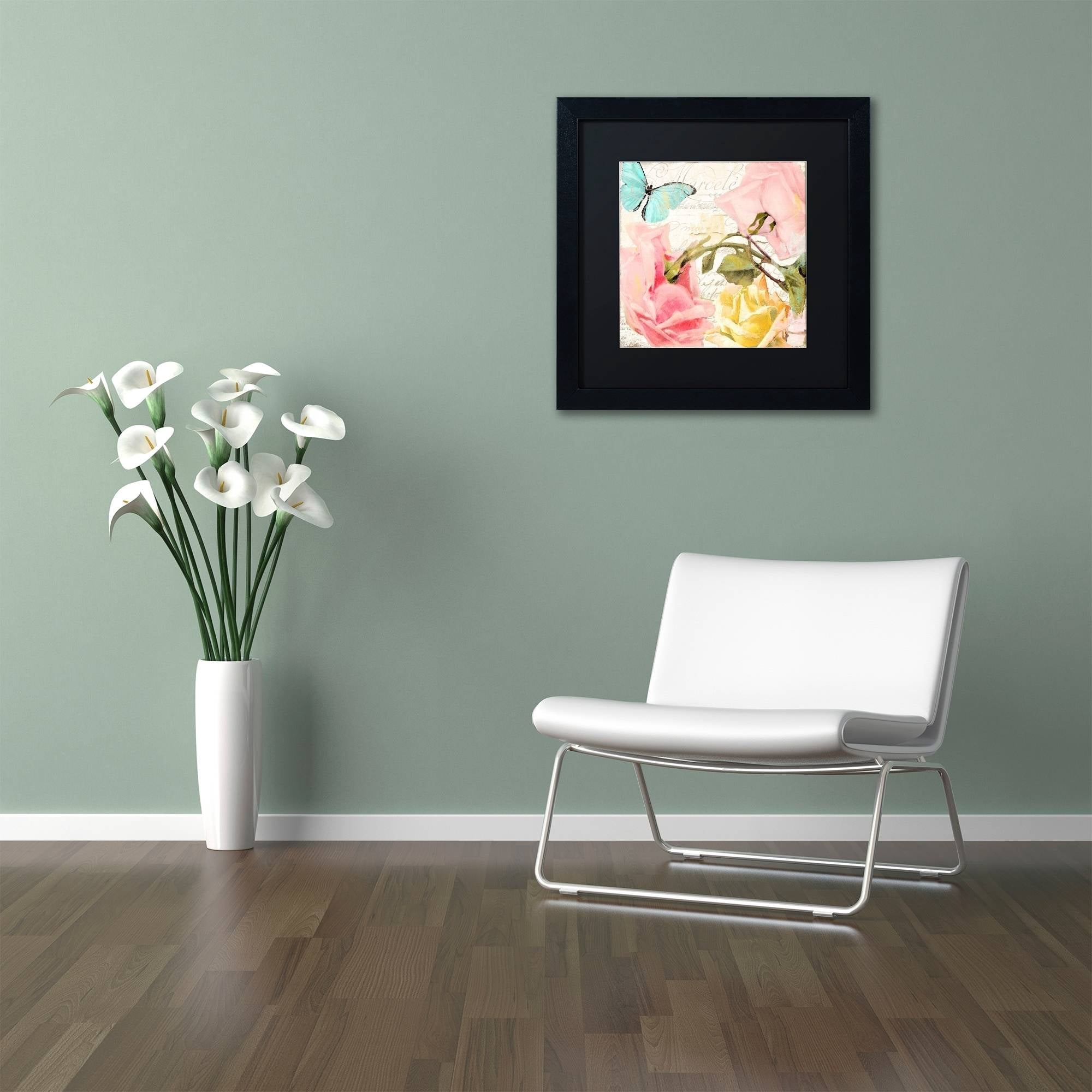 Trademark Fine Art "Florabella I" Canvas Art by Color Bakery Black Matte, Black Frame