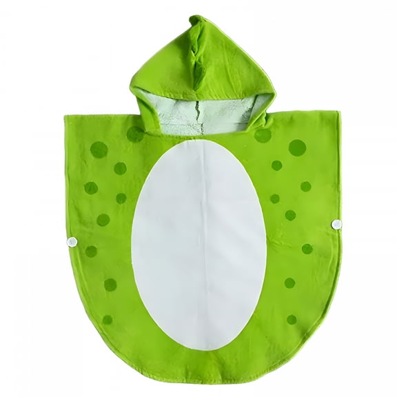 TELOLY Kids Hooded Bath Towel,Green Dinosaur Beach Towel for Kids Hooded Baby Towels 0-4 Years